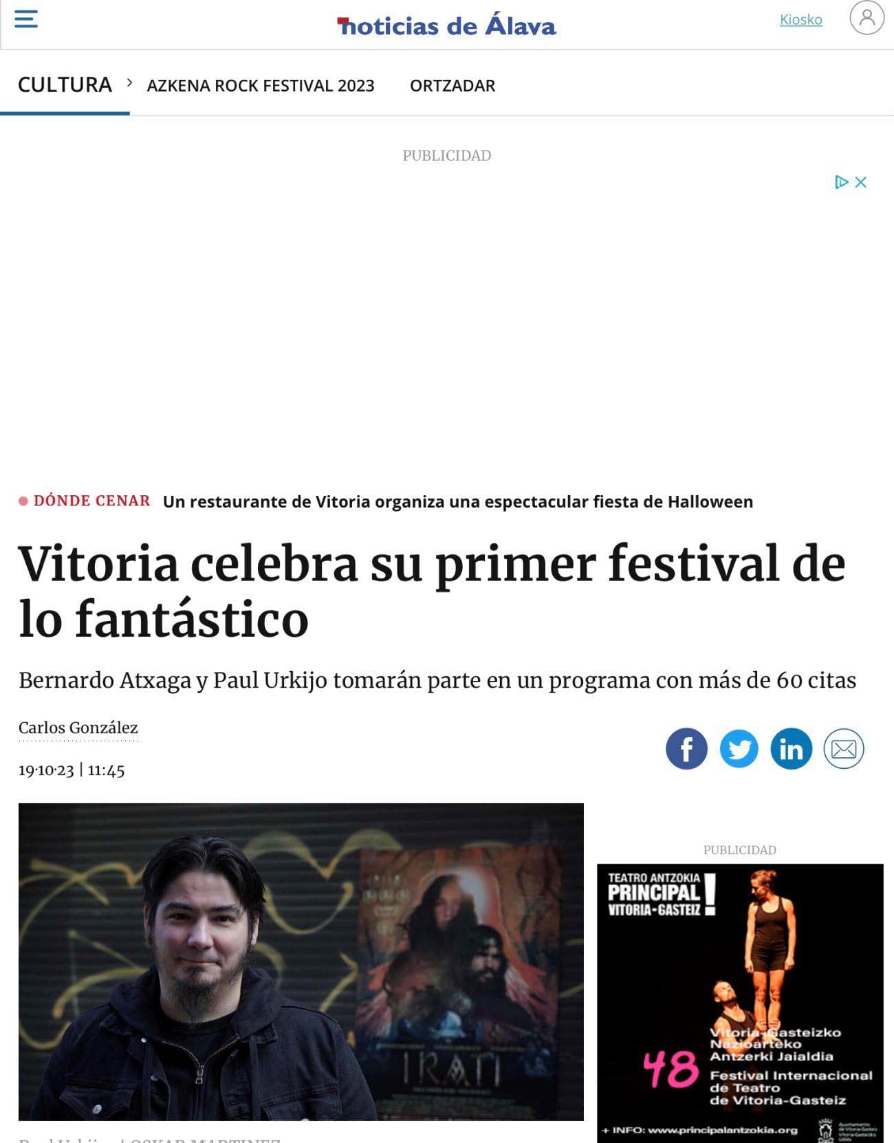 Vitoria celebra su primer festival de lo fantástico