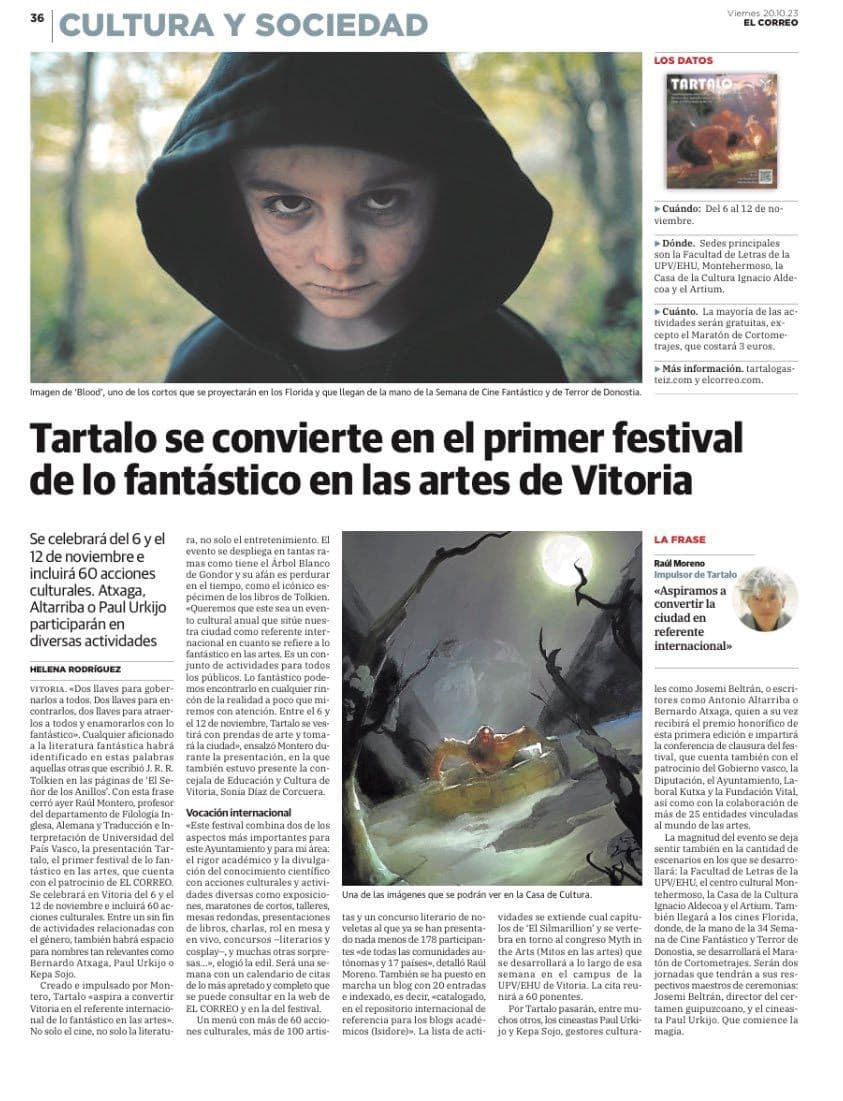 Tartalo se convierte en el primer festival de lo fantástico en las artes de Vitoria