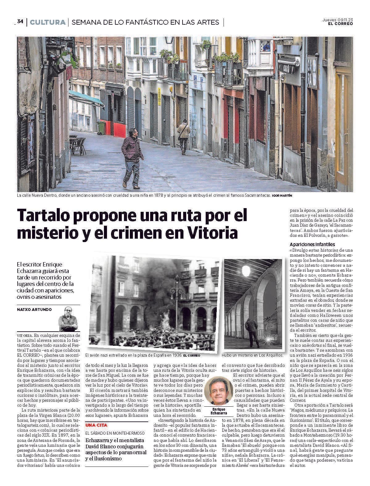 Tartalo propone una ruta por el misterio y el crimen en Vitoria