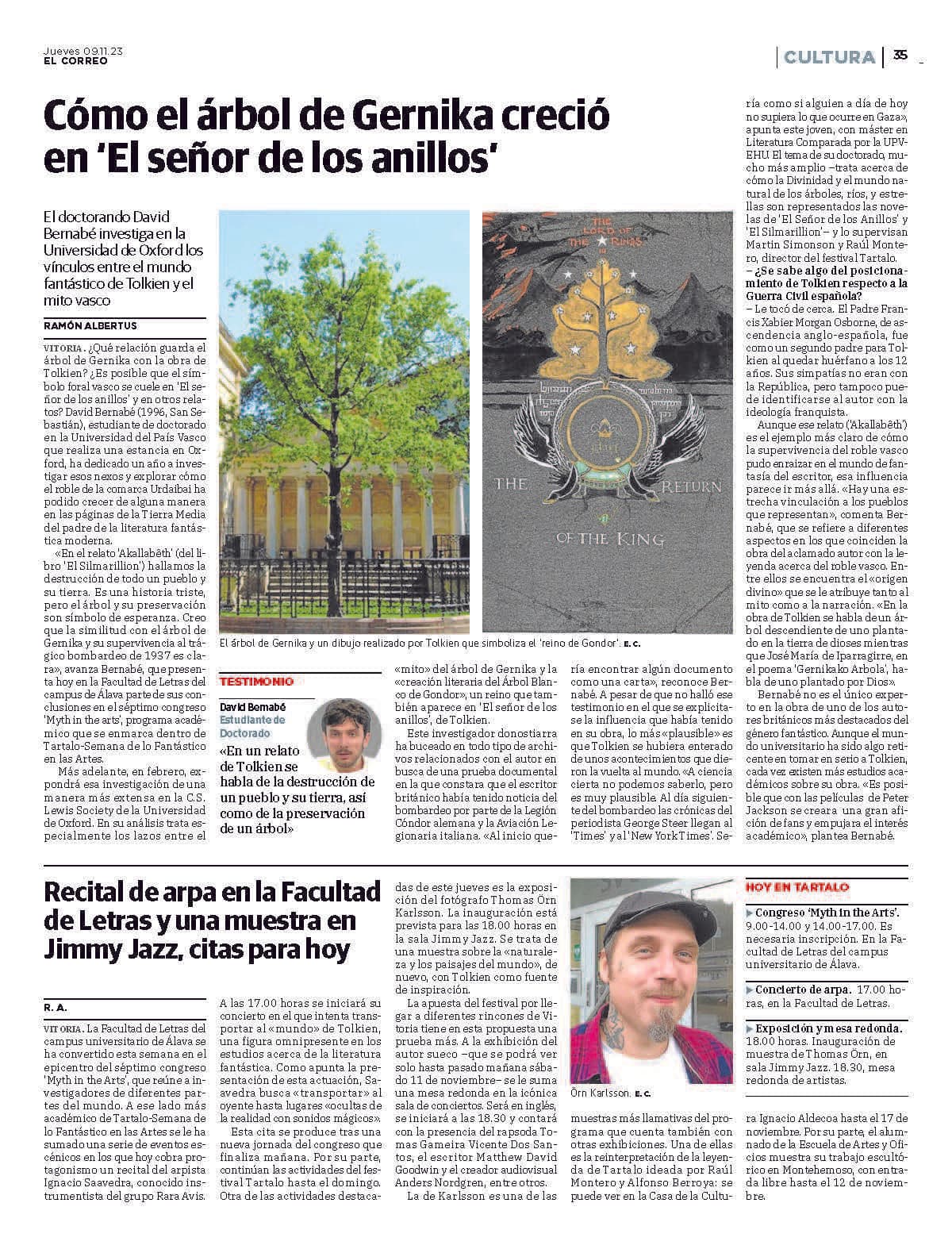 Cómo el árbol de Gernika creció en 'El señor de los anillos'