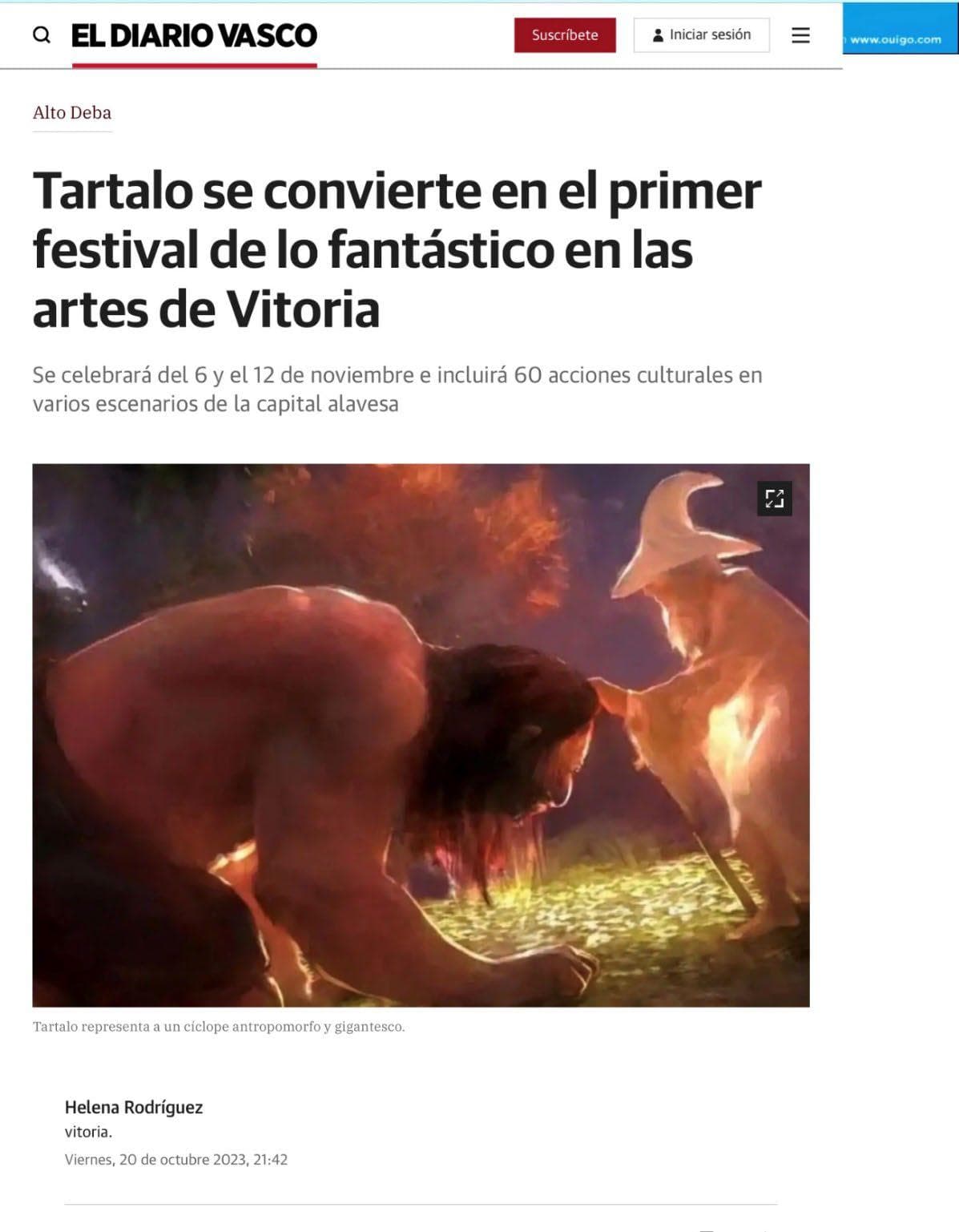 Tartalo se convierte en el primer festival de lo fantástico en las artes de Vitoria