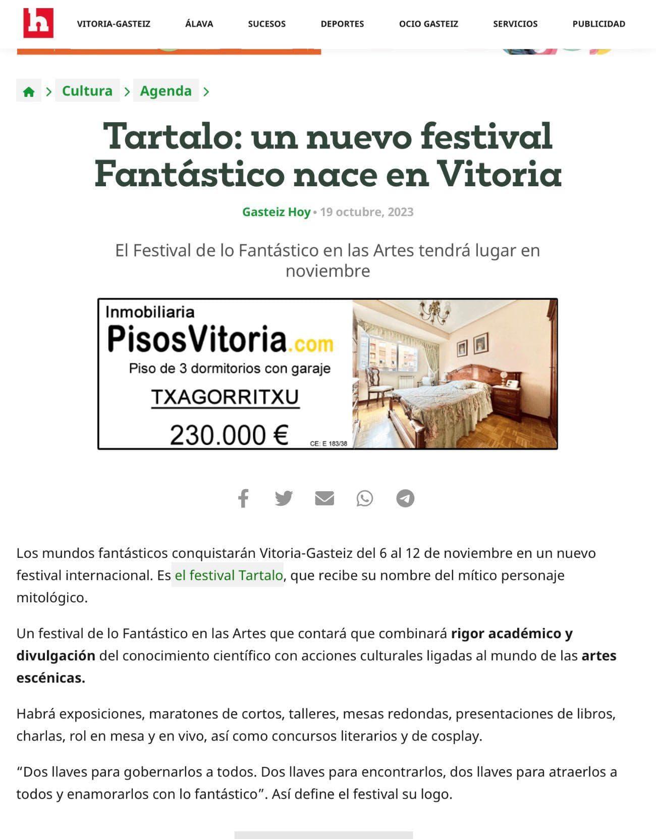 Tartalo: a new Fantastic festival is born in Vitoria