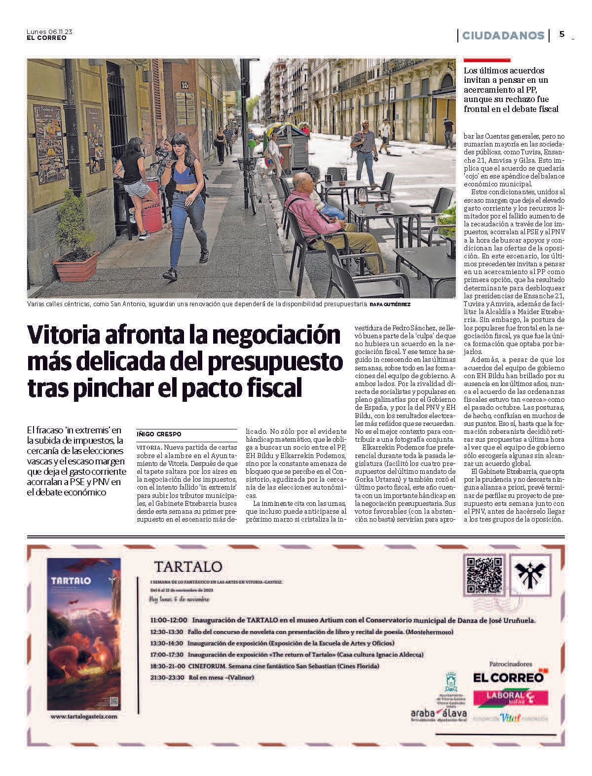 Programación del jueves - Tartalo Festival